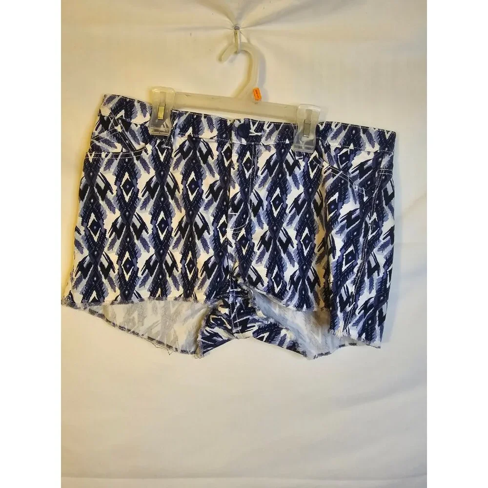Rock & Republic Lolita Denim Jean Shorts Stretch Blue Boho Women’s Size 16 XL